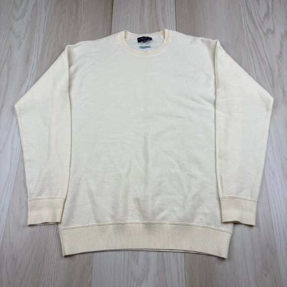 Peter Millar Mens Ivory Excursionist Flex Performance Wool Pullover Sweater L - Picture 1 of 15